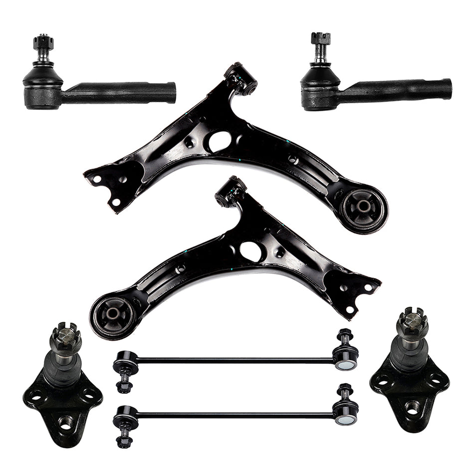 8x For 2000-2005 Toyota Celica Complete Front Control Arms Ball Joints Sway Bars