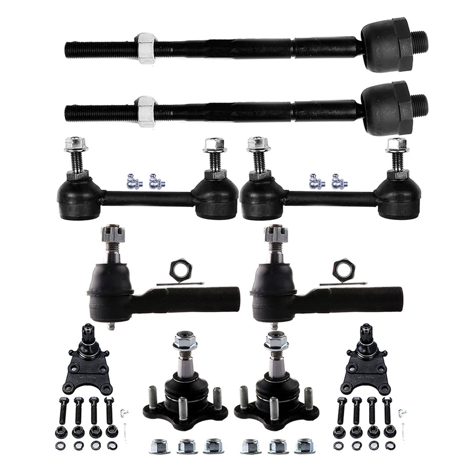 10set Front Ball Joint Sway Bar Tie Rod Fits 04-06 Colorado 2WD Coil Spring