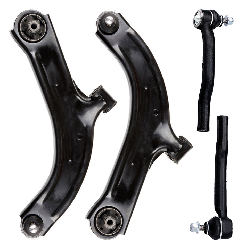 4pcs For 2007-2014 Nissan Cube Versa Front Suspension Control Arm Tie Rods