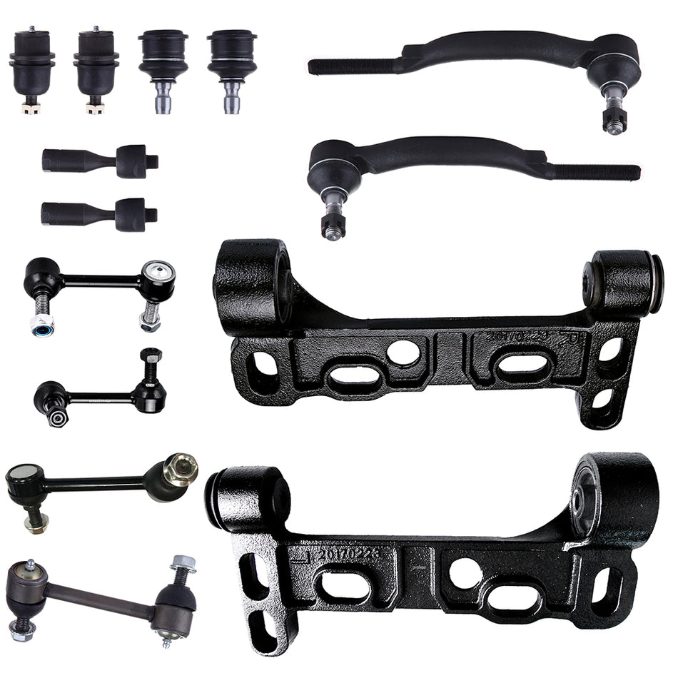 14x Front Control Arm Tie Rods Ball Joint Sway Bar For 2004-2007 Buick Rainier