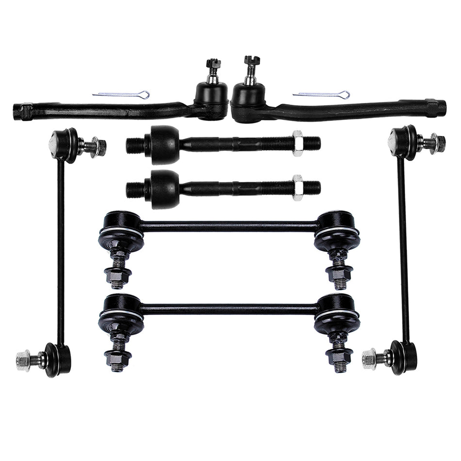 8pc Complete Front Tie Rod End Suspension Kit for 2007-12 Hyundai Elantra
