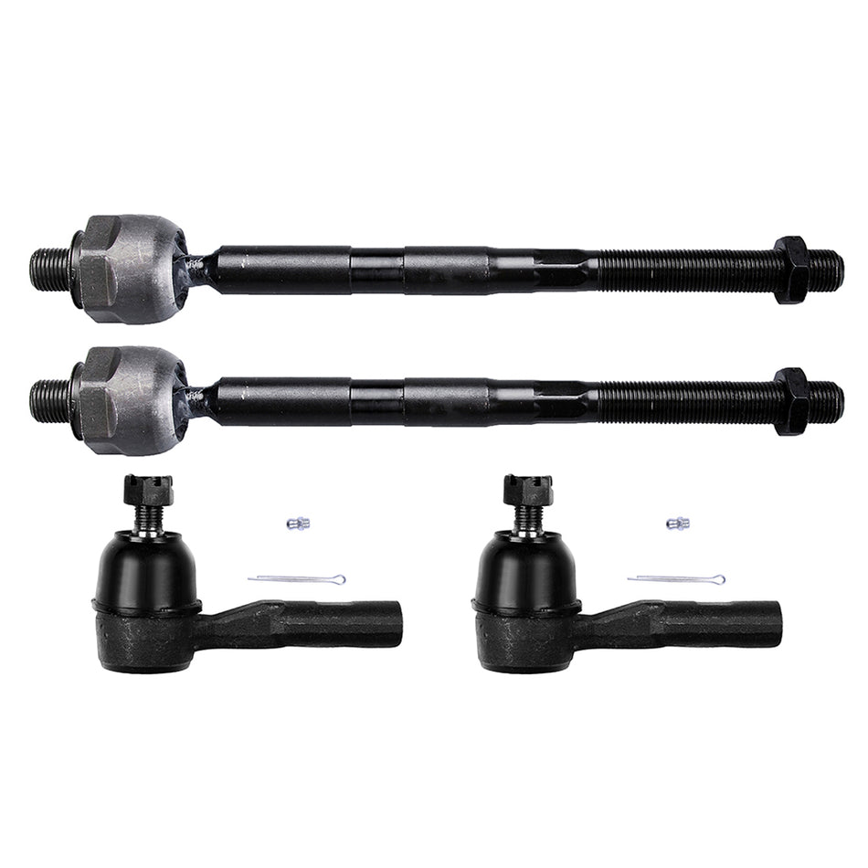 Front Tie Rod End Suspension Kit For 06-12 GMC Canyon Chevrolet Colorado Inner Outer 4Pcs