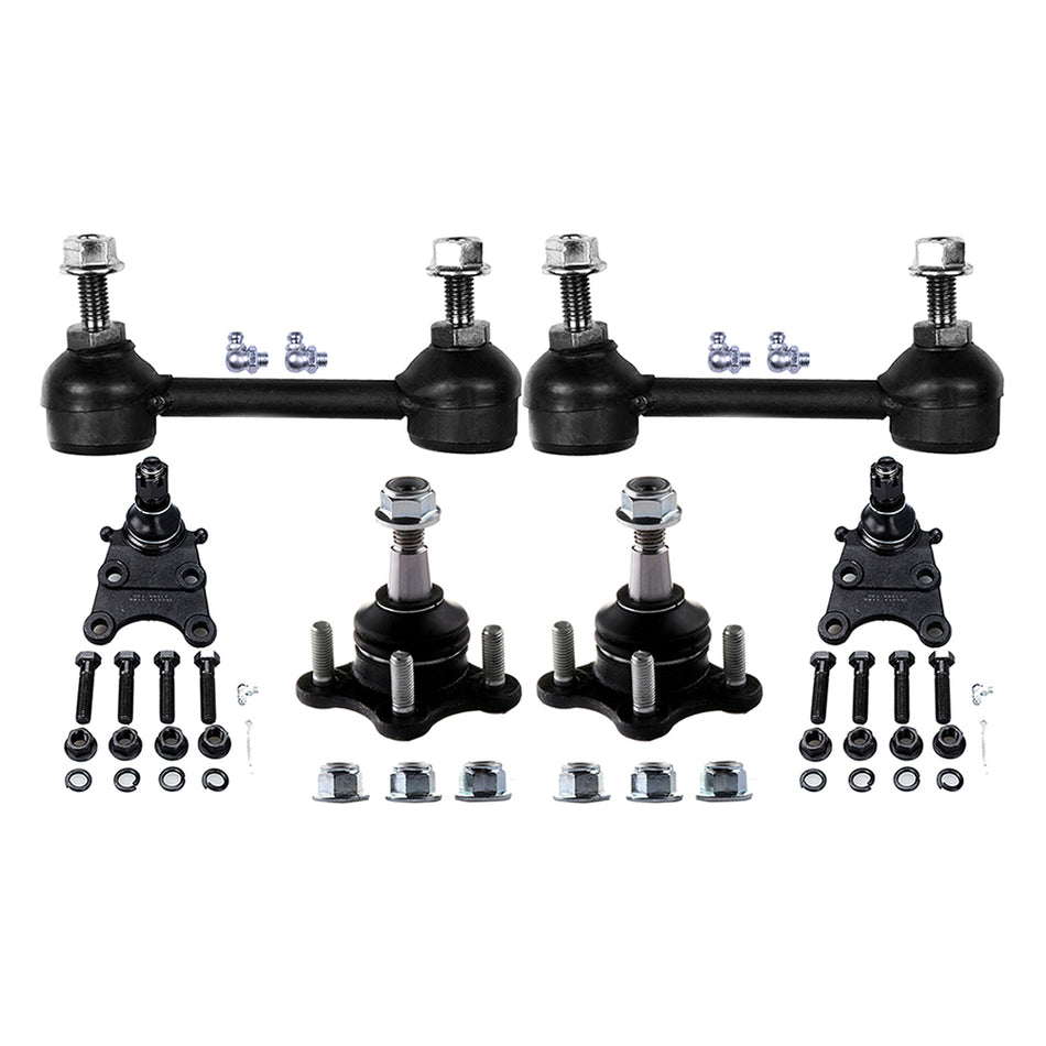 For 2004-2012 Chevy Colorado 6PCS Front Upper Lower Ball Joints Sway Bars Kit