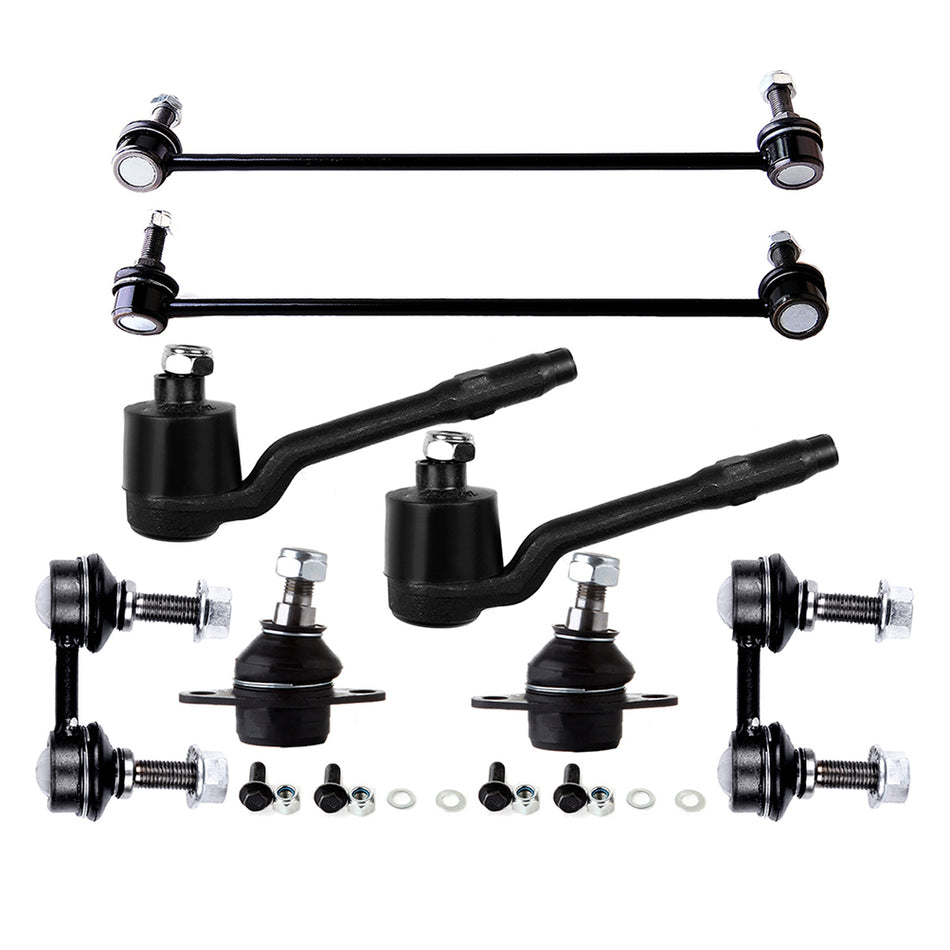 2000-2003 BMW X5 Sway Bar Ball Joint Outer Tie Rod End Suspension Kits 8Pcs