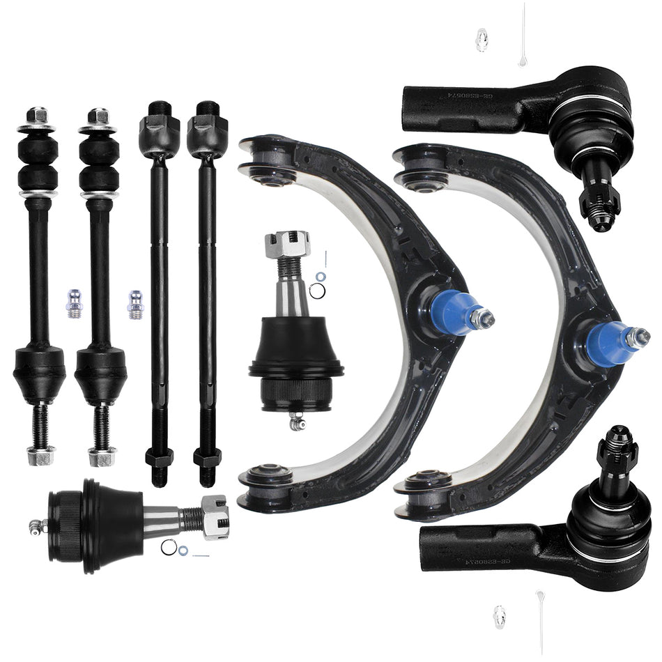 2006-2008 Dodge Ram 1500 Front Upper Control Arms Ball Joints Sway Bar Links Kit 10Pcs