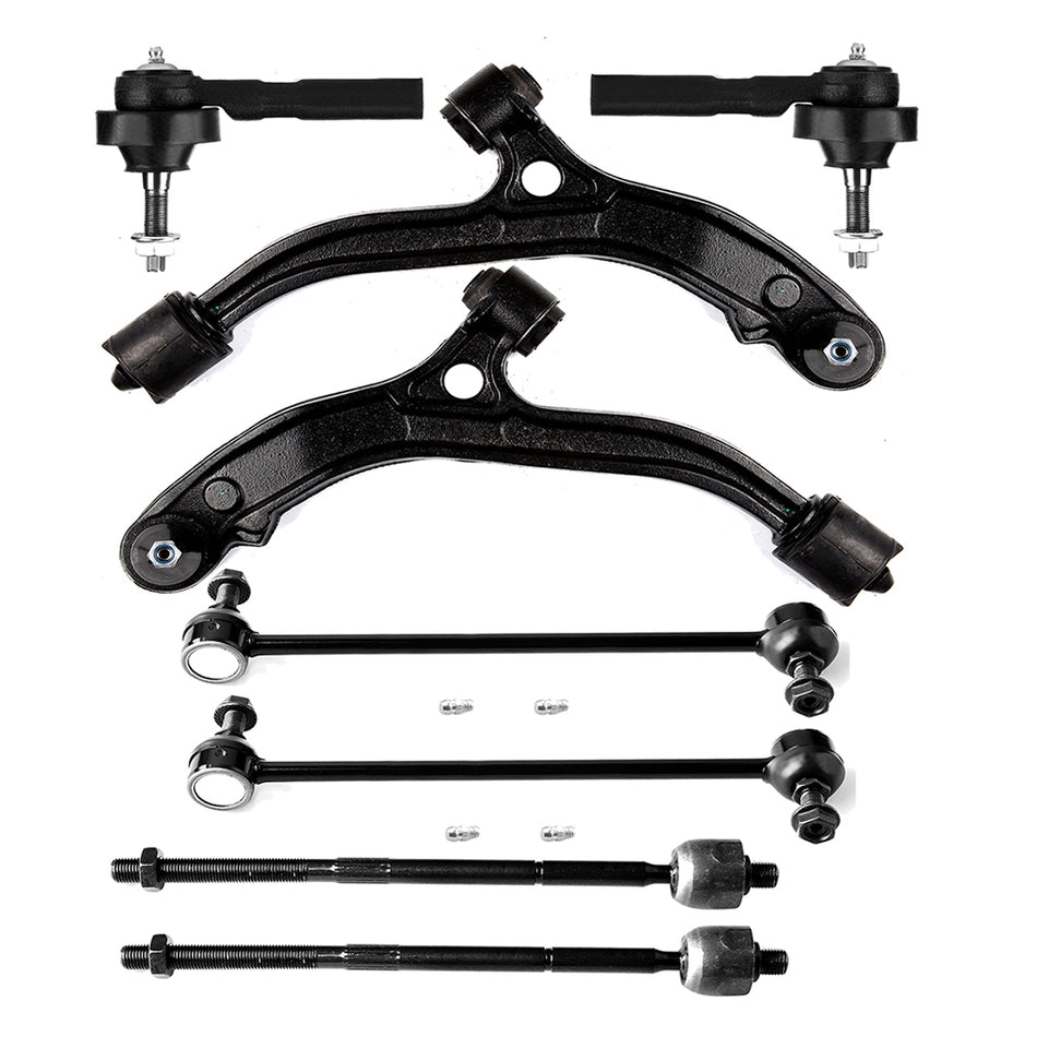 New 8x Front Lower Control Arms Tie Rods Sway Bars For Chrysler Town & Country