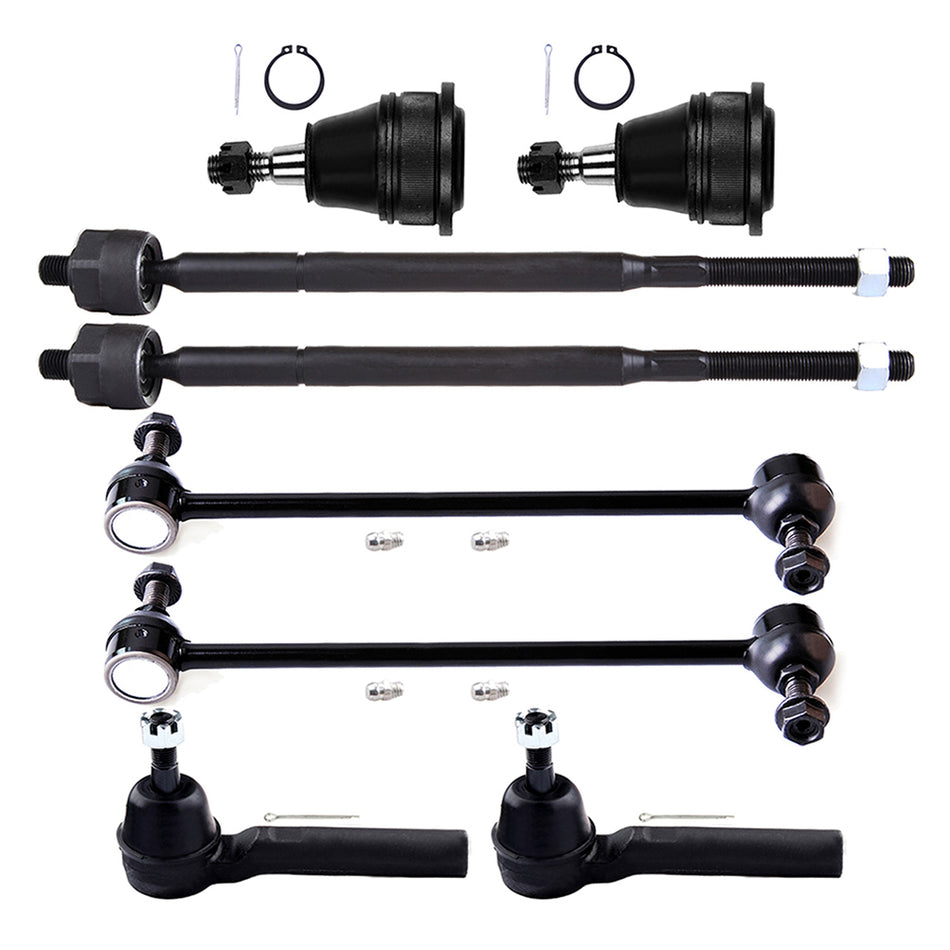 Front Sway Bar Tie Rod Ends Ball Joints For 08-16 Chrysler Town & Country 08-17 Dodge Grand Caravan 8Pcs