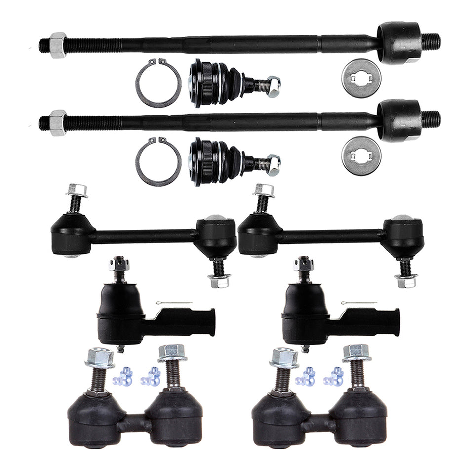 Front Lower Ball Joints Steering Sway Bar Tie Rod End For 03-08 Hyundai Tiburon