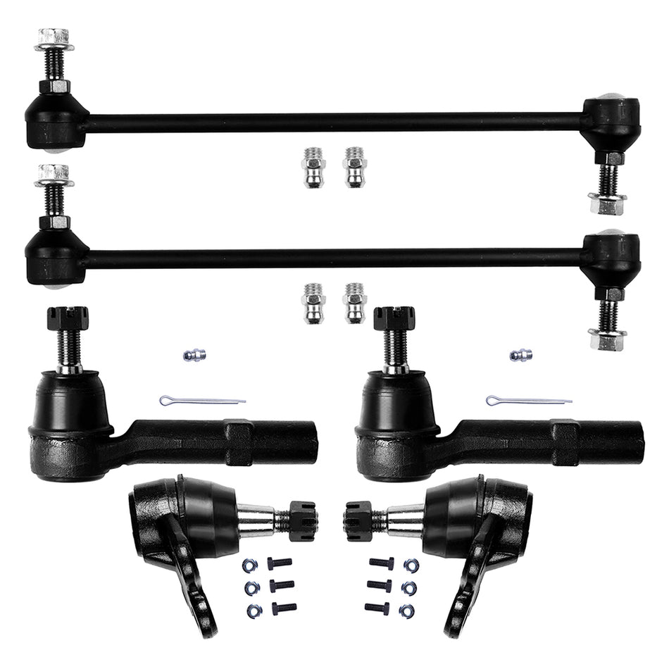 Ball Joint Outer Tie Rod Sway Bar Kit For 11-12 Buick Enclave GMC Acadia 6Pcs