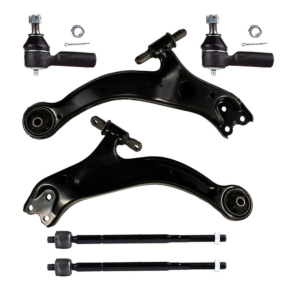 Control Arms Tie Rods Inner Outer For 98-03 Toyota Sienna 98-04 Avalon 6Pcs