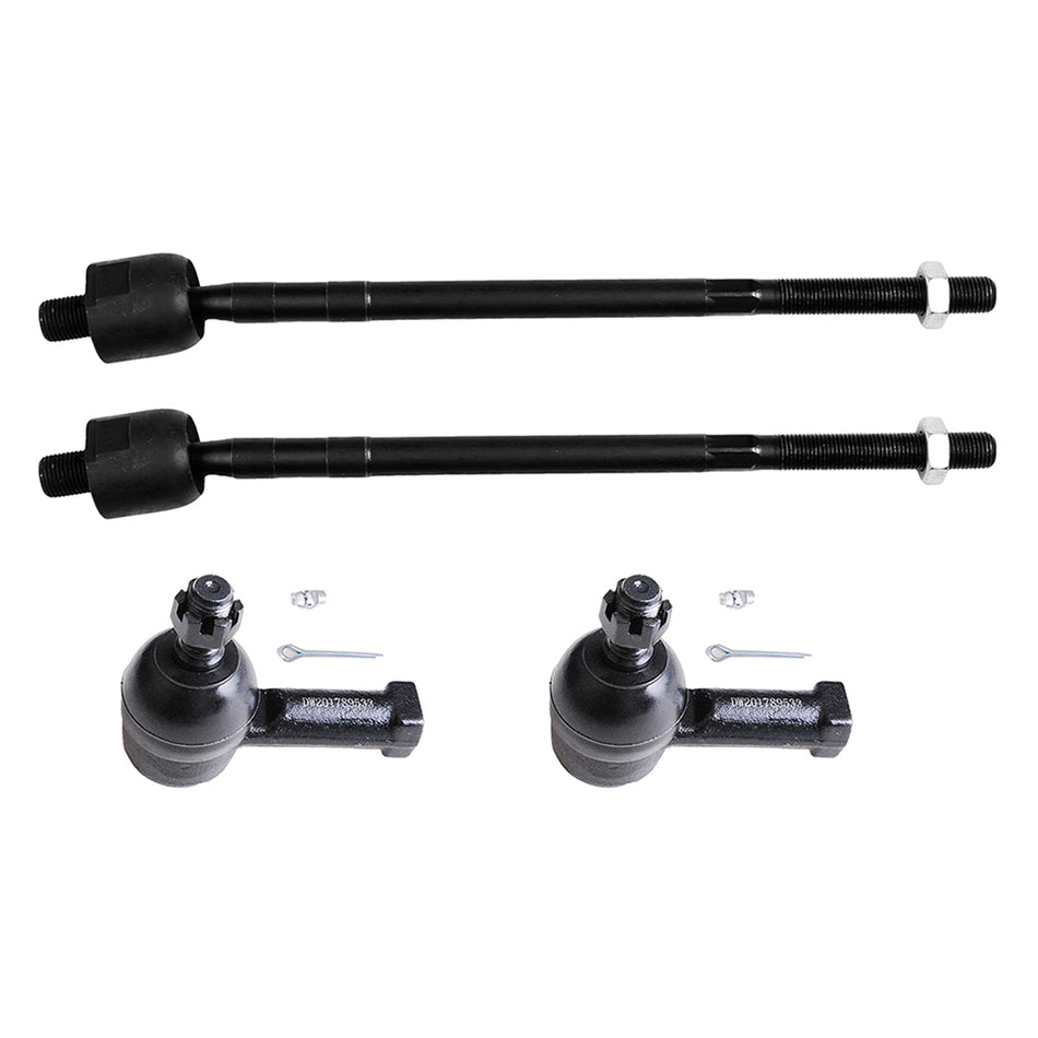 Front Steering Inner & Outer Tie Rod End Suspension For 2001-06 Hyundai Santa Fe