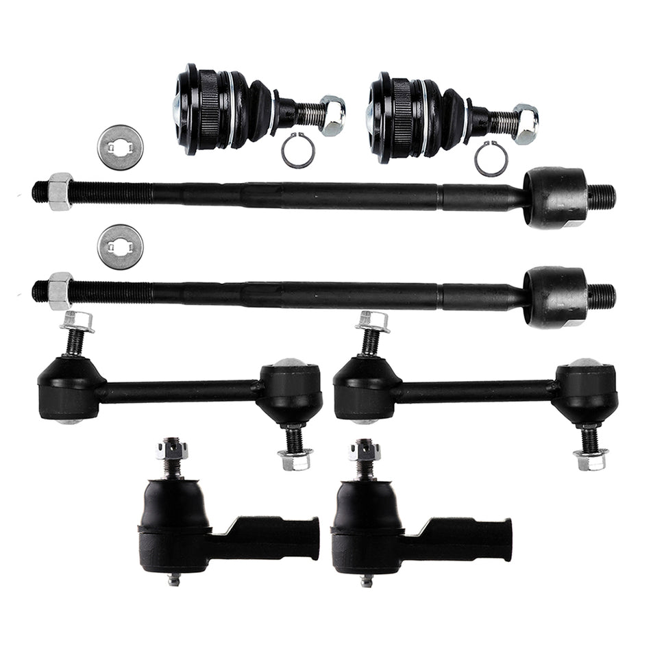 Sway Bars Tie Rods Ball Joints Suspension Kits For 03-08 Hyundai Tiburon 01-06 Elantra 8Pcs