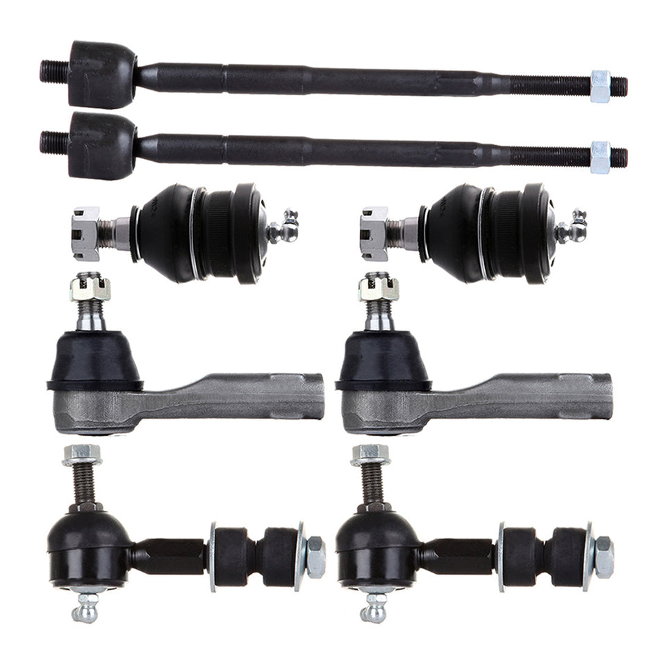 Fits 98-01 Nissan Altima Steering 8pc Front Ball Joints Tie Rods Sway Bars Part