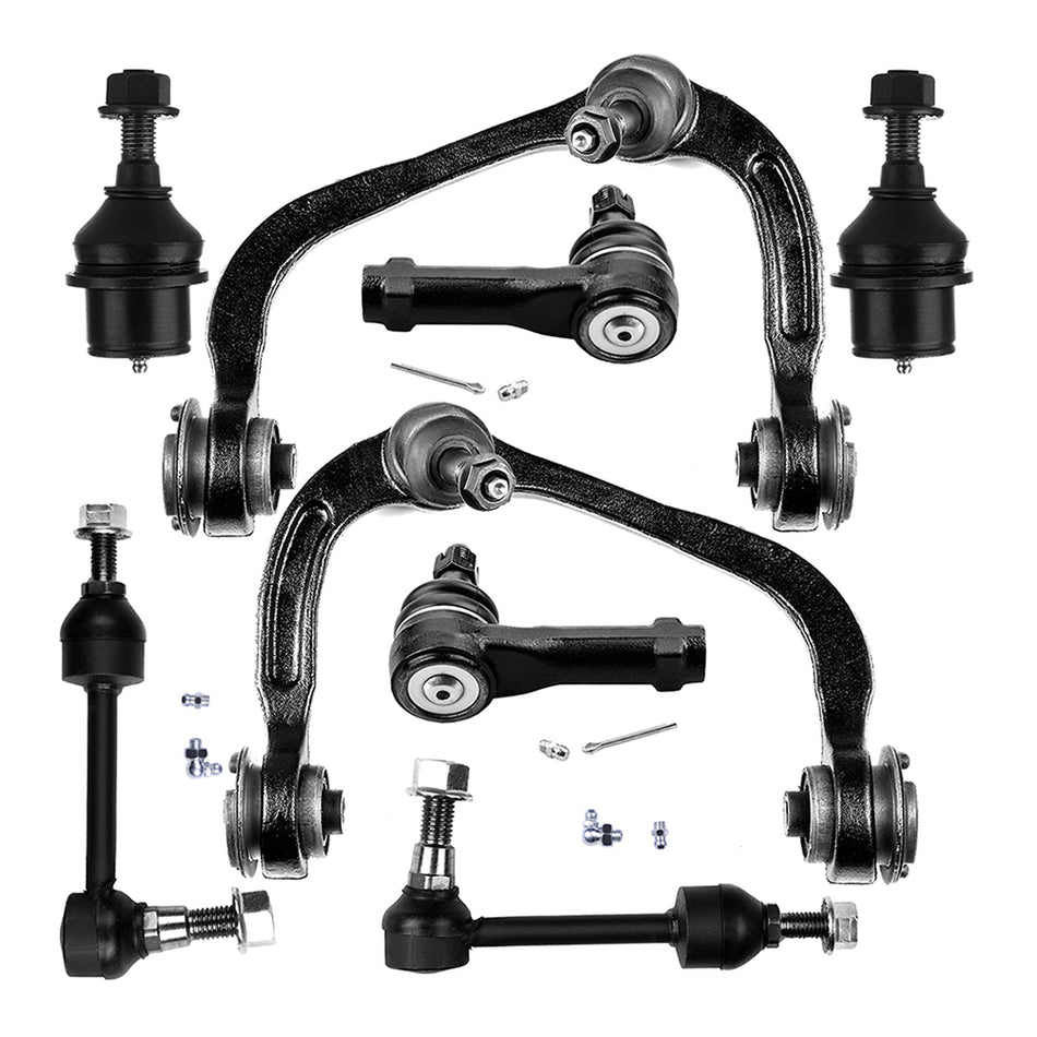 8Pcs Front Ball Joint Sway Bar Link Control Arm Steering Kit For FORD F-150 2005