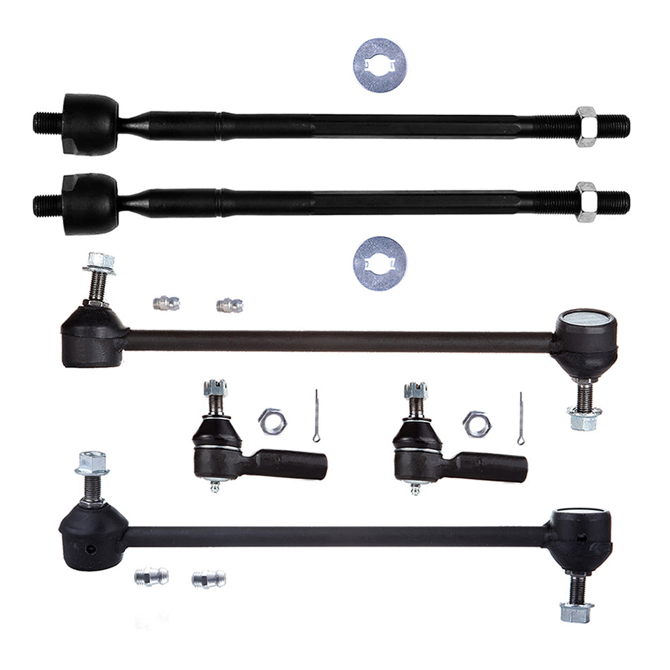 6pc Front Tie Rod End Sway Bars Steering Kit Fits 1999-2003 Lexus RX300