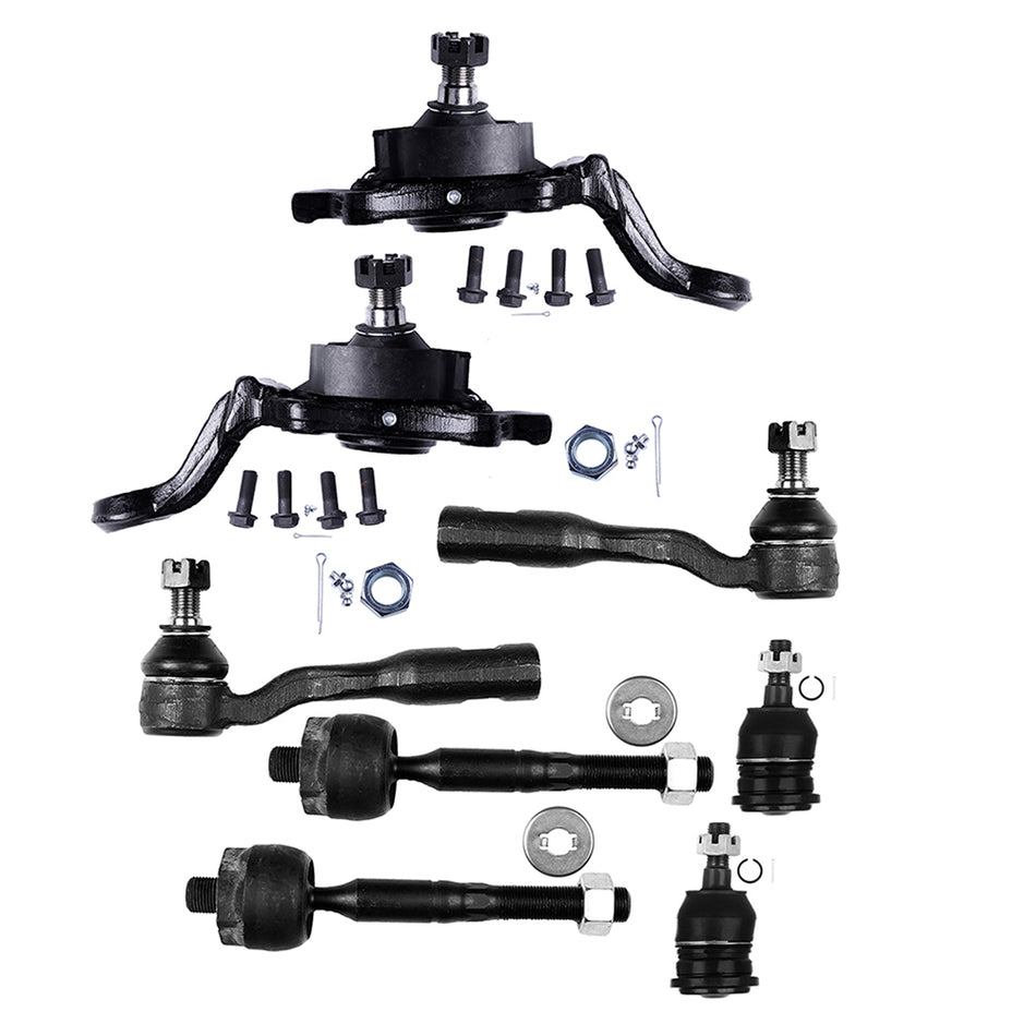 Ball Joints Tie Rods Suspension Kit For 04-07 Toyota Sequoia 04-06 Toyota Tundra