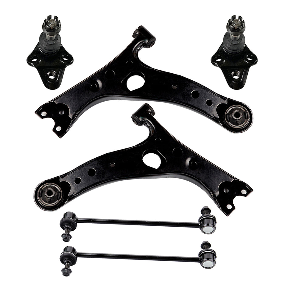 2001-2005 Toyota RAV4 Front Lower Ball Joints Control Arms Sway Bar End Links