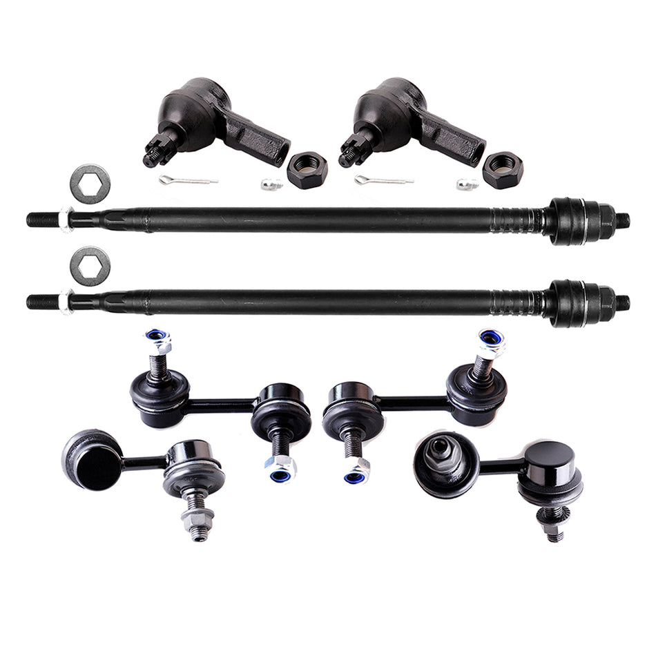 Front Rear Steering Sway Bar Tie Rod End Suspension Kit For 2001-05 Honda Civic