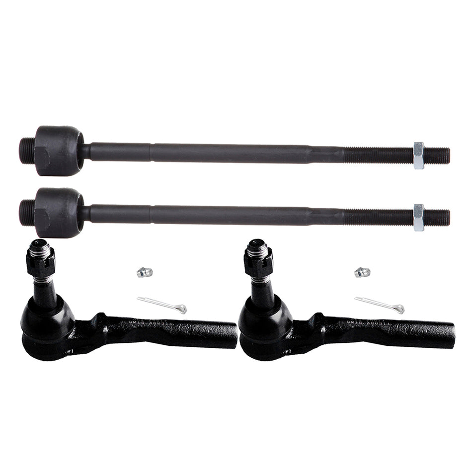 4Pc Inner&Outer Tie Rod End Kit For Chevrolet Express GMC Savana 1500 2500