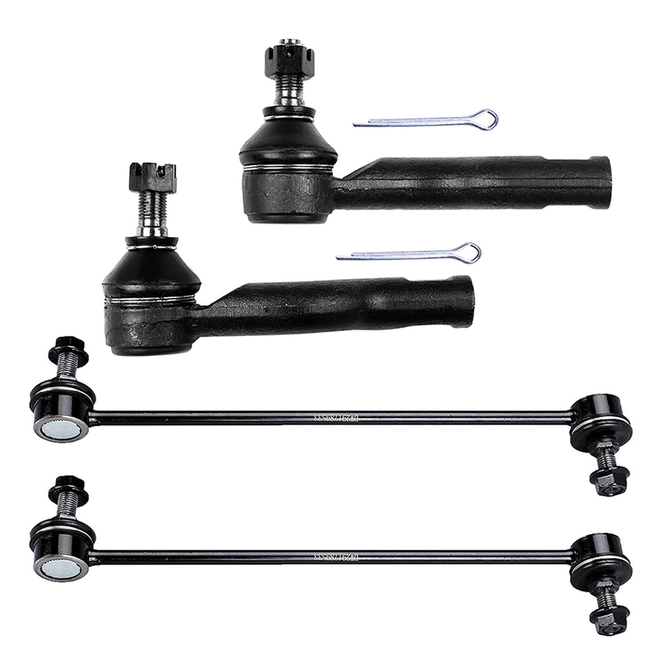4pcs Outer Tie Rod End Link+Sway Bar Link For 2000-2005 Toyota Celica