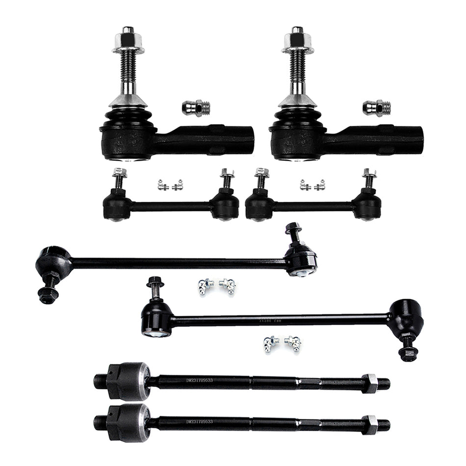 New 8pc Front Rear Sway Bars Tie Rods Kit For Ford Taurus X Mercury Sable 2008