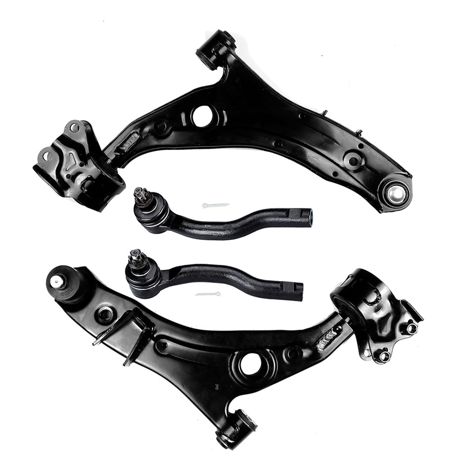 2007-2013 Mazda CX-9 Control Arms Ball Joints Outer Tie Rod Ends 4Pcs