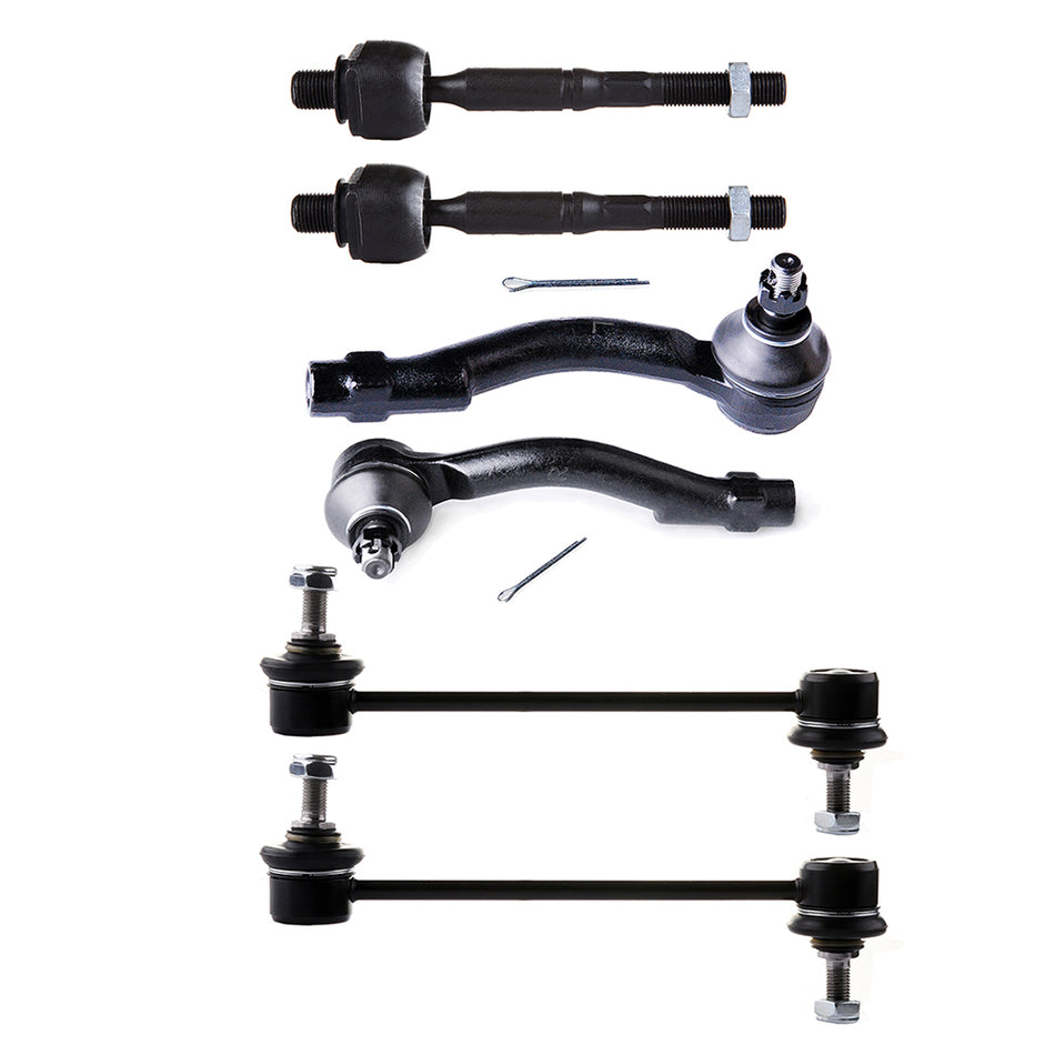 Sway Bar Tie Rod End Kit For 99-05 Hyundai Sonata 01-06 Kia Optima 6Pcs
