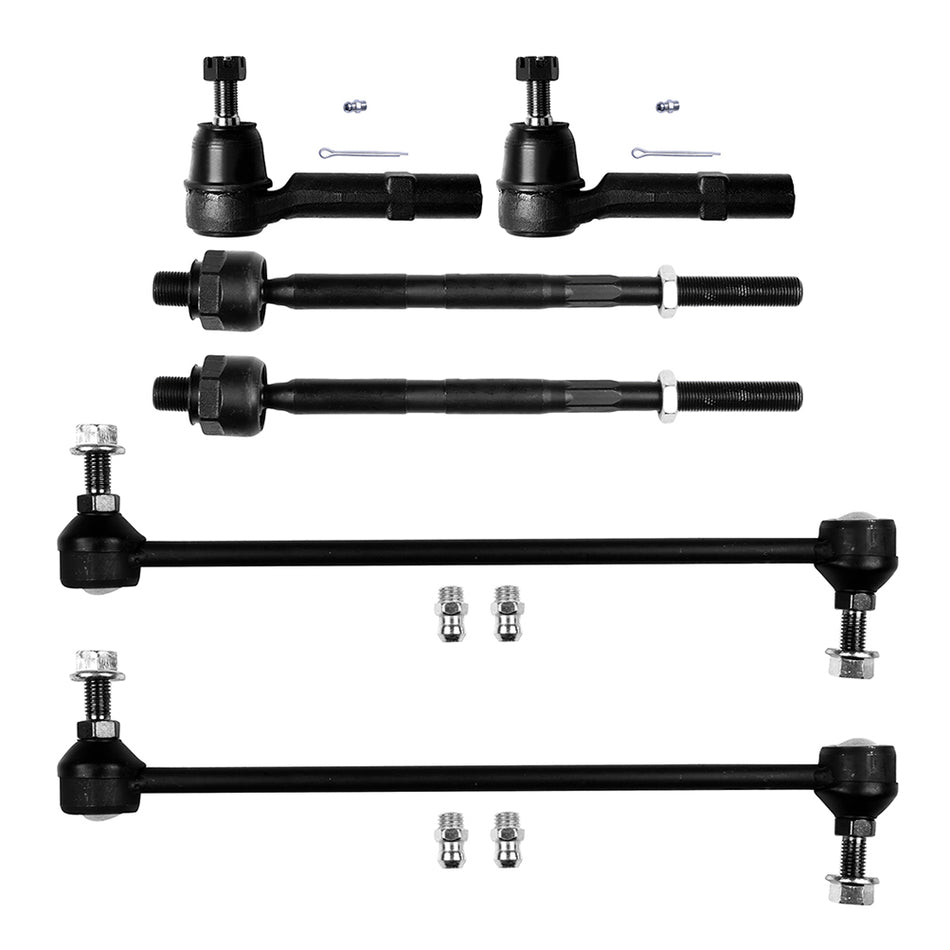 Tie Rod End Sway Bar Link For 08-17 Buick Enclave 09-17 Chevrolet Traverse 6 Pcs