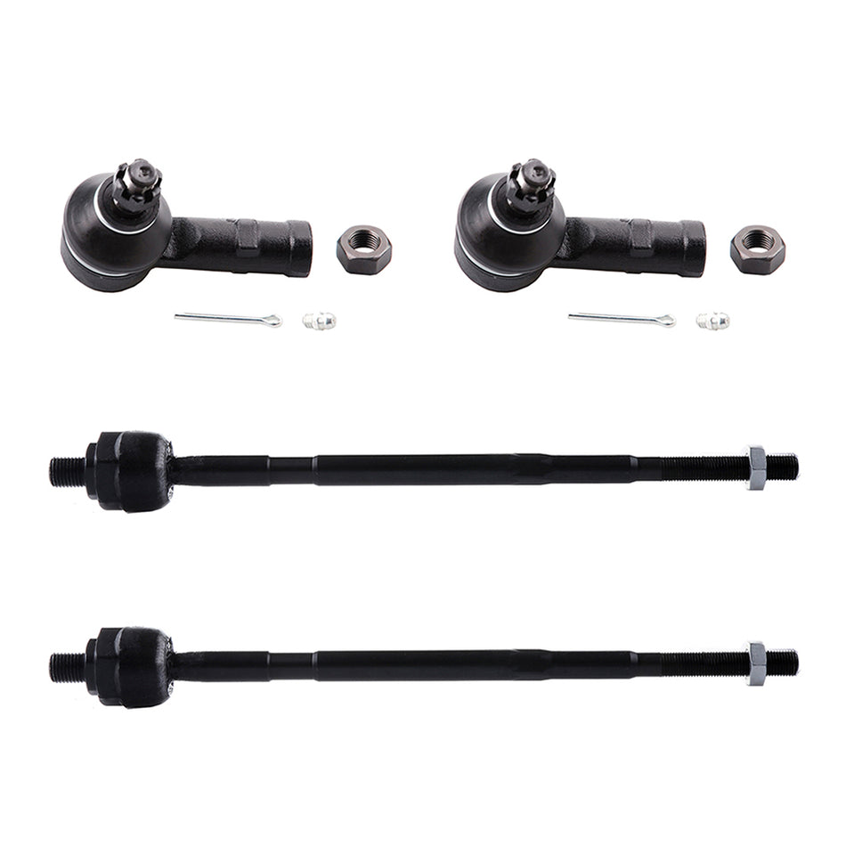 Front Steering Inner & Outer Tie Rod End Suspension For 1991-1996 Ford Escort