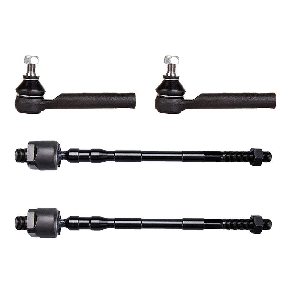 4pcs Outer Inner Tie Rod Ends Kit For 2005-2008 2009 Subaru Outback Suspension