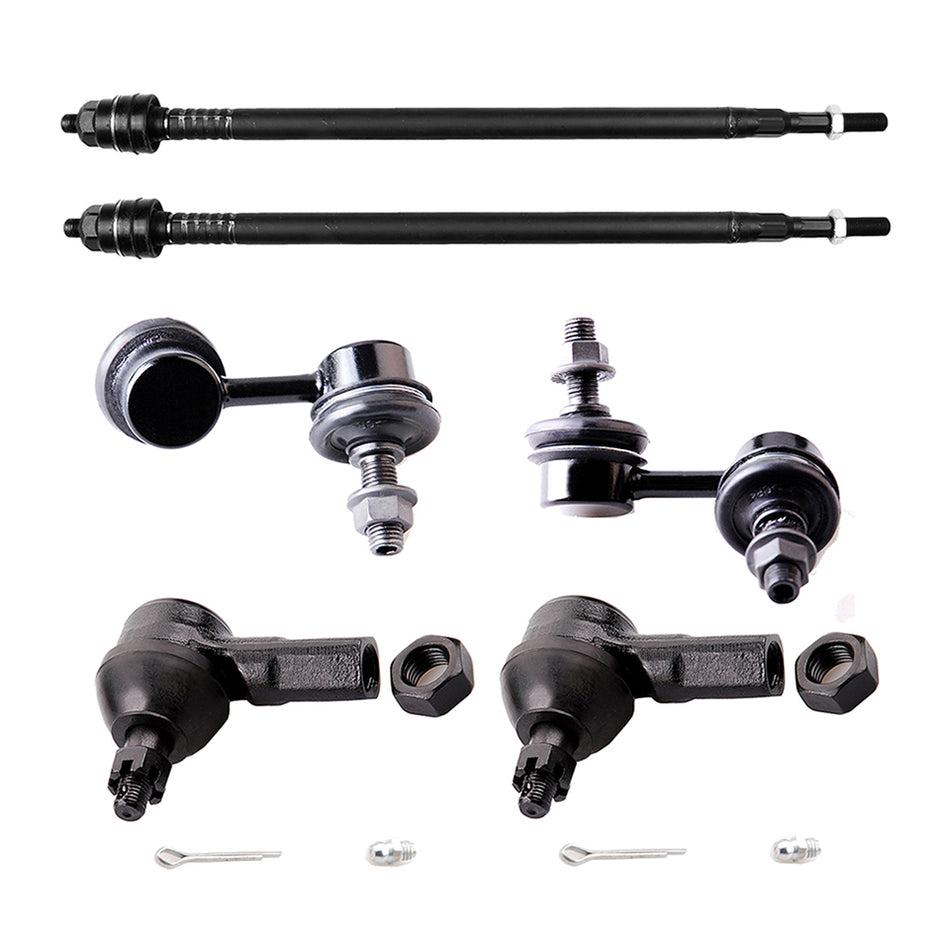 6PCS Front Sway Bar Outer Inner Tie Rod Steering Parts Fits 2002-04 Honda CR-V