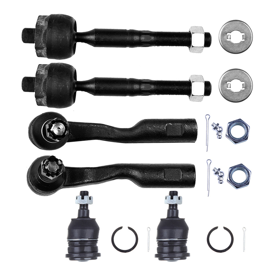 Suspension 6set Outer & Inner Tie Rod Upper Ball Joint Fits 03-06 Toyota Tundra