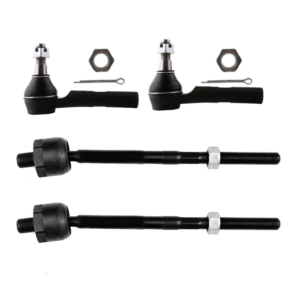 4pcs Front Inner & Outer Tie Rod Links Kit Fits 2005-2009 2010 Mazda B4000 B3000