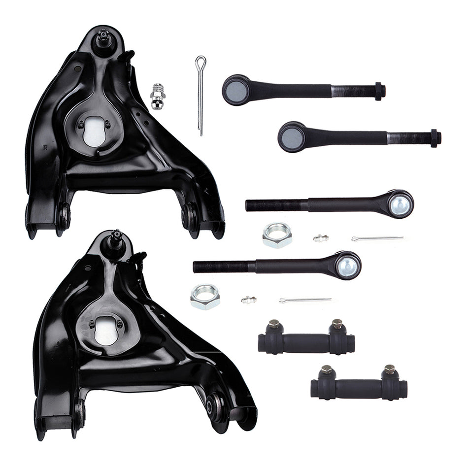 Front Lower Control Arm Ball Joint & Tie Rod End For 95-99 GMC Yukon 96-02 GMC Savana 1500