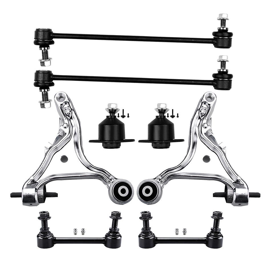 8pcs For 2001-2007 Volvo V70 S60 Front Lower Control Arm Ball Joint Sway Bars