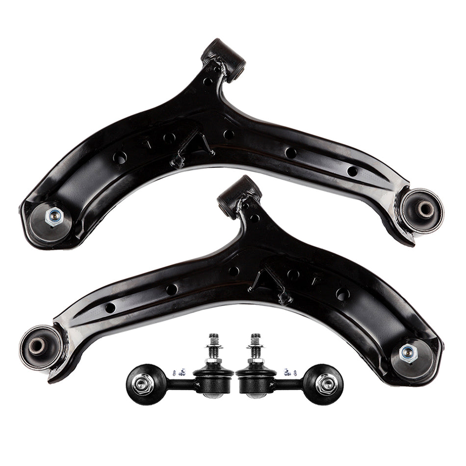 Driver Passenger Front Lower Control Arms Sway Bars For 2000-2005 Hyundai Accent