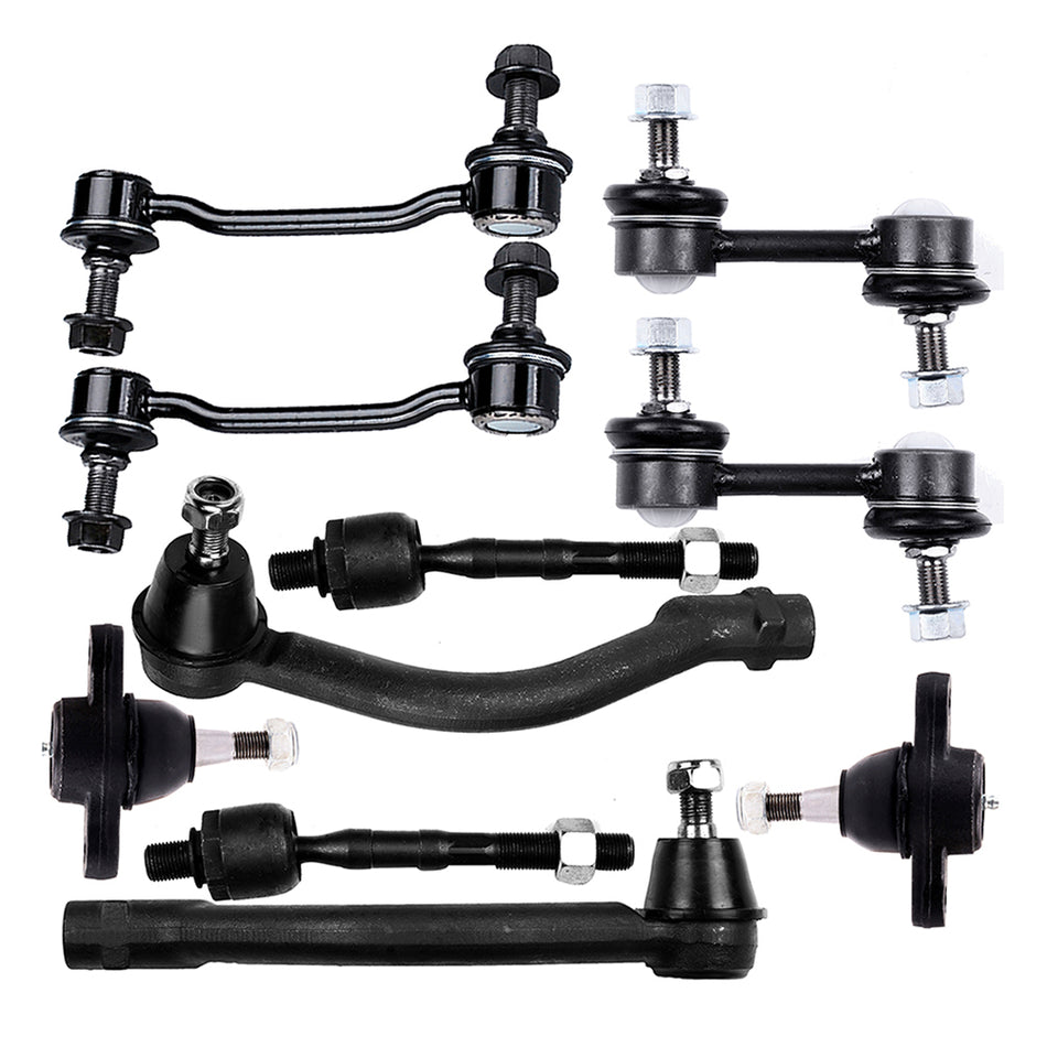 Front Lower Ball Joints Steering Sway Bar Tie Rod End For 2009-10 Hyundai Sonata