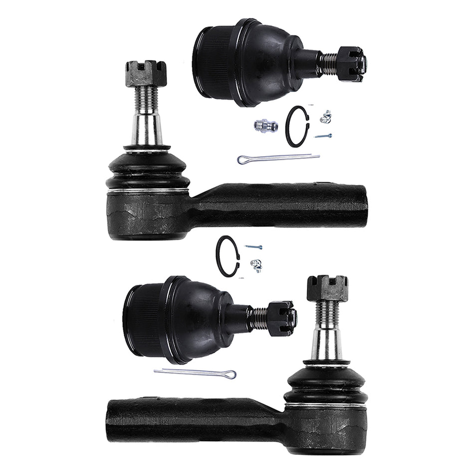 4pcs Outer Tie Rods Lower Ball Joints Fits 2006-2010 Jeep Commander Suspension