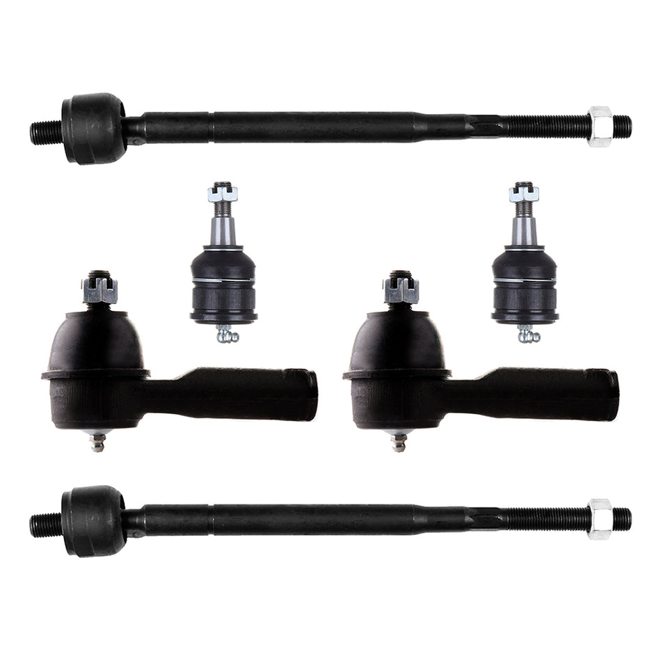 6PCS Steering Ball JointsInner Outer Tie Rod Ends Kit Fits 1999-01 Honda Odyssey