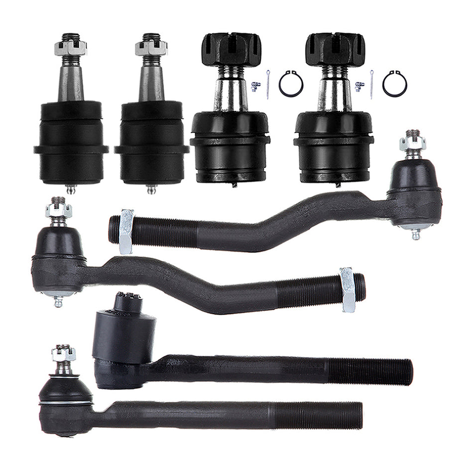 99-04 Jeep Grand Cherokee Front Upper & Lower Ball Joints Tie Rod Ends