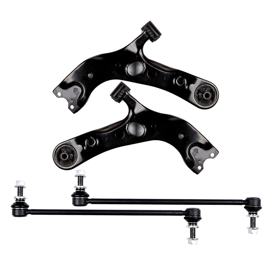 4PCS Front Lower Control Arms and Sway Bar End Links Fits 2006 -2014 Toyota RAV4