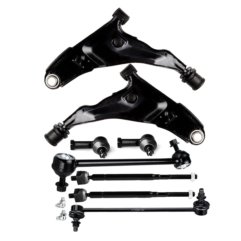 Front Control Arm Sway Bar Tie Rod Kits For 2001 Chrysler Sebring Dodge Stratus 8Pcs