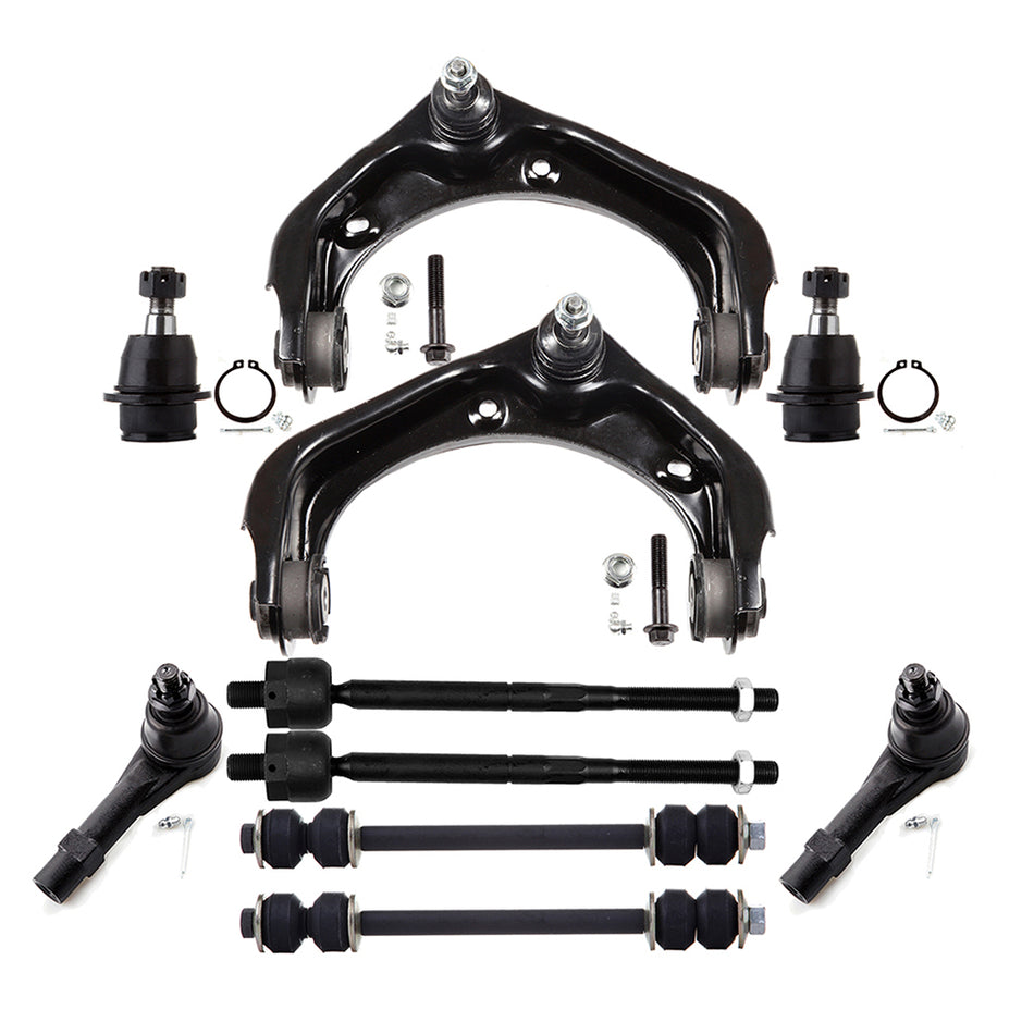 Front Control Arms Sway Bars Tie Rods For 06-10 Ford Explorer Mercury Mountaineer 10Pcs