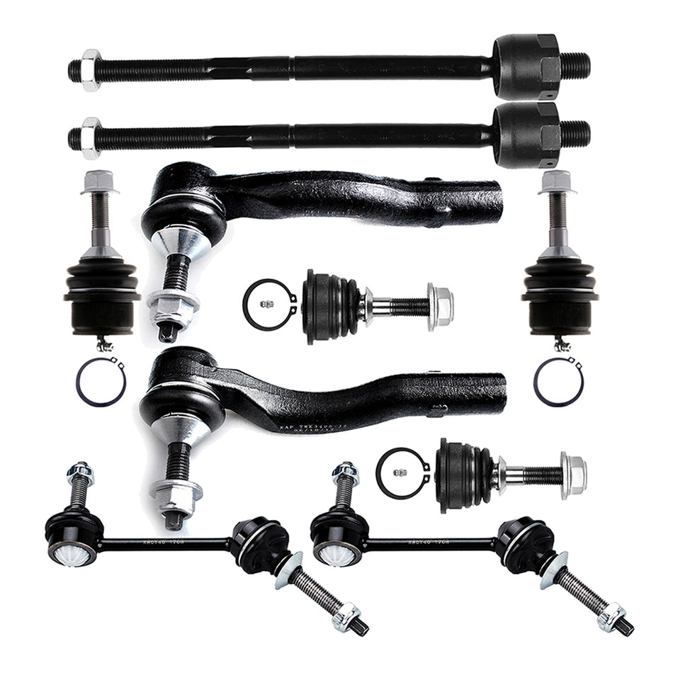 10pcs Front Tie Rod Ends Sway Bars For Lincoln Town Car Marquis Crown Victoria