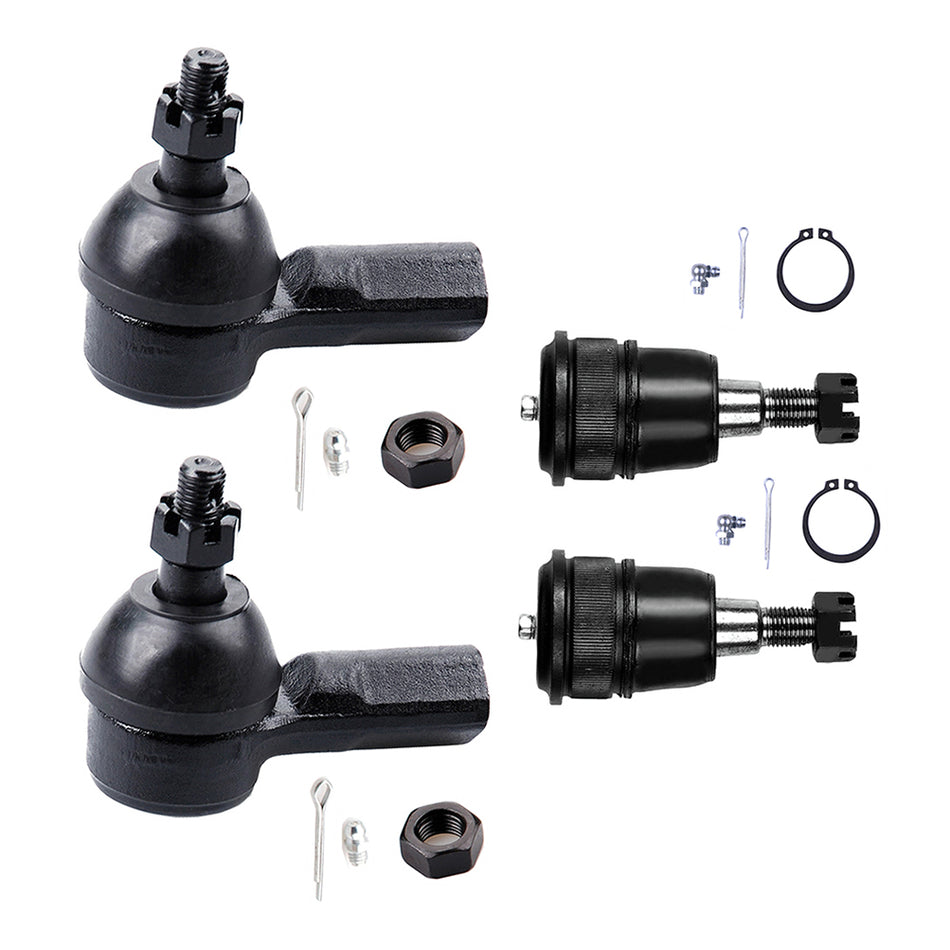 For 2002-2006 Honda CR-V 4PCS Front Lower Ball Joints Outer Tie Rod Links Kit