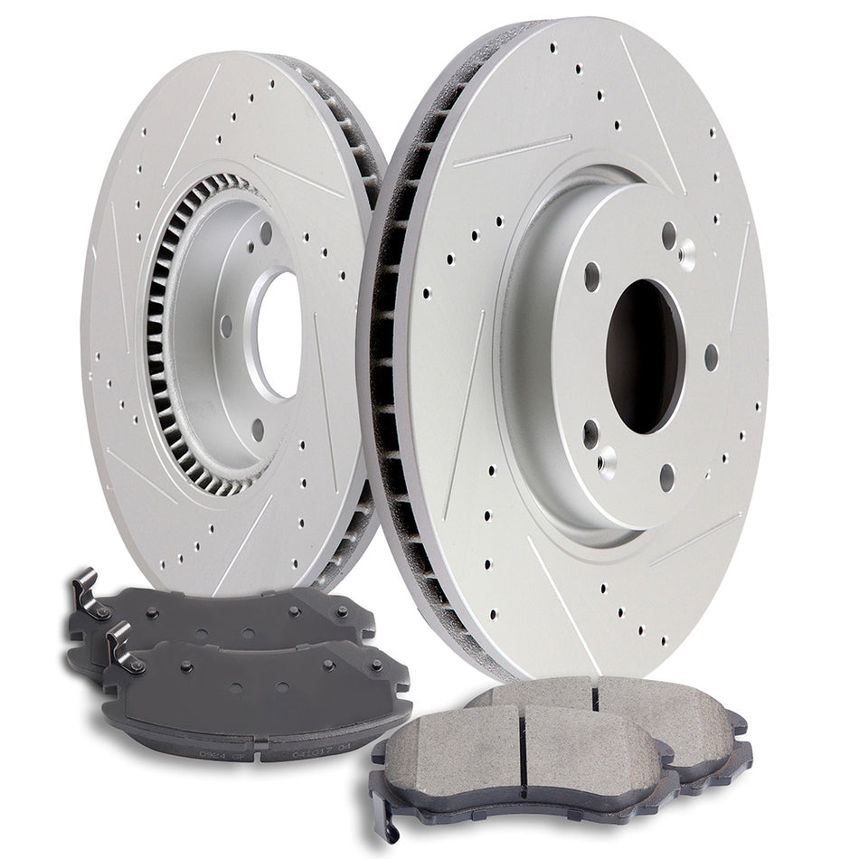 Brake Rotors Ceramic Pads For 11-14 Hyundai Sonata 11-15 Kia Optima