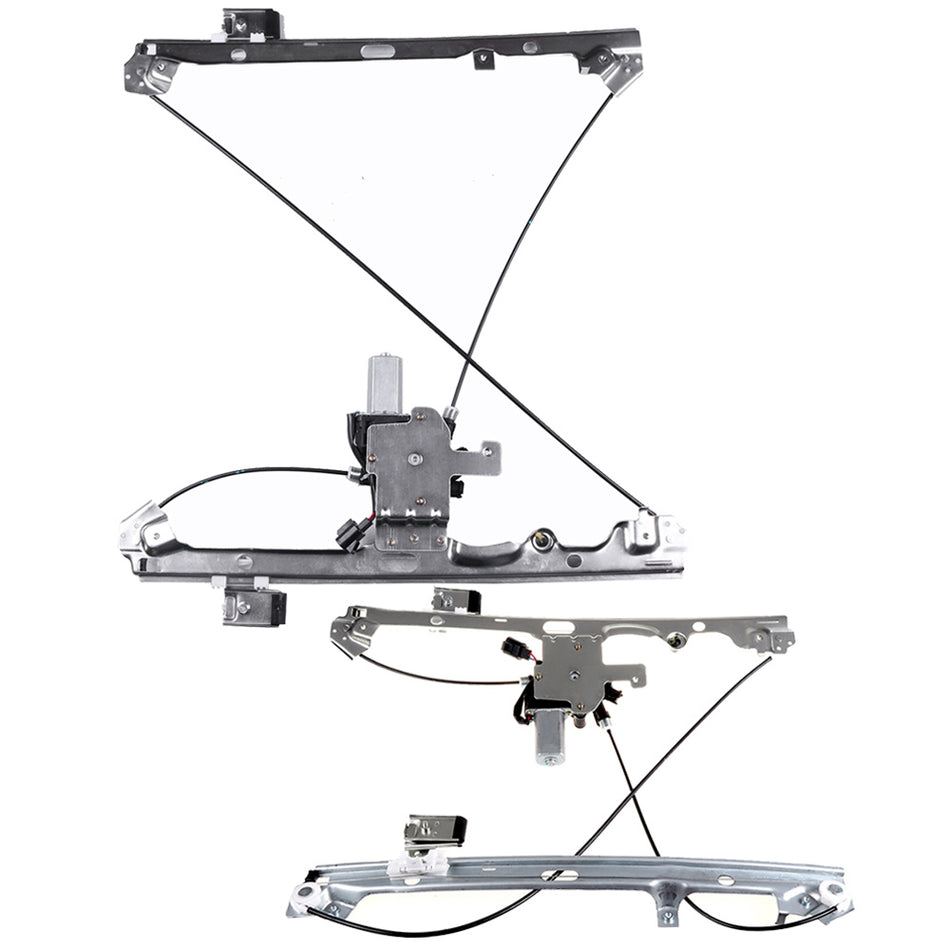 Power Window Regulator Motor 02-06 Cadillac Escalade 00-06 GMC Yukon Front 1Pair