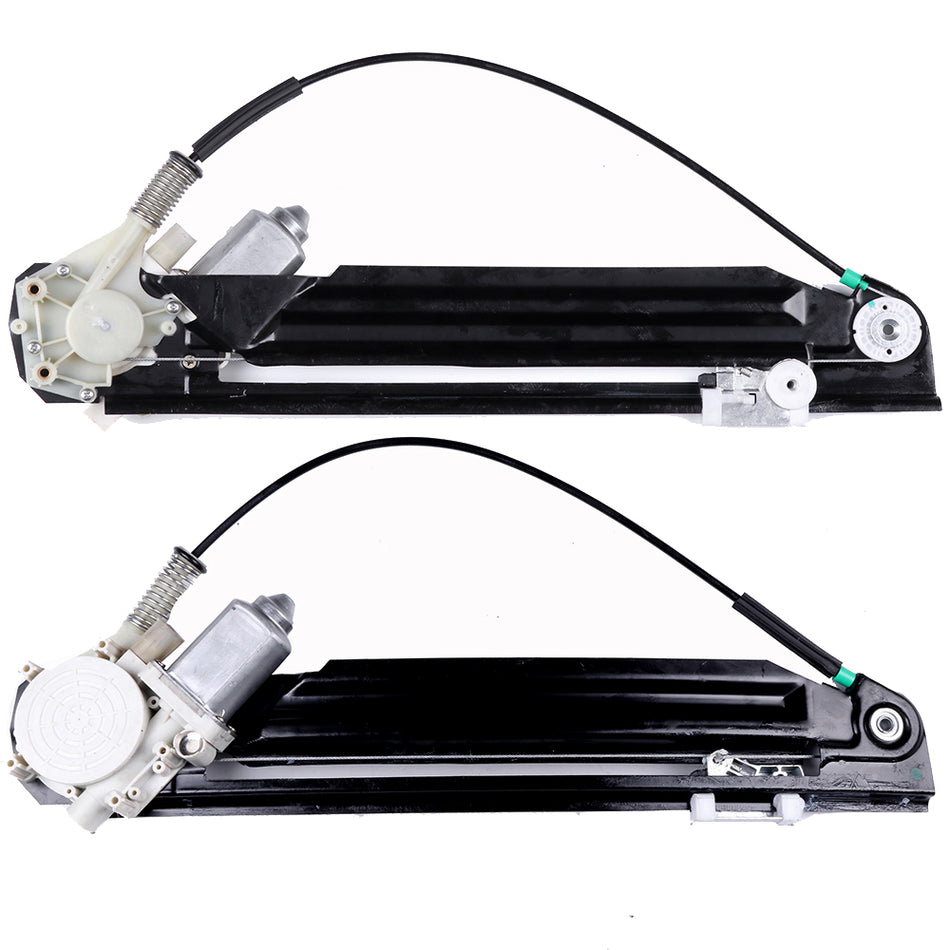 Power Window Regulator With Motor BMW 00-03 M5 99-03 540i Rear Pair