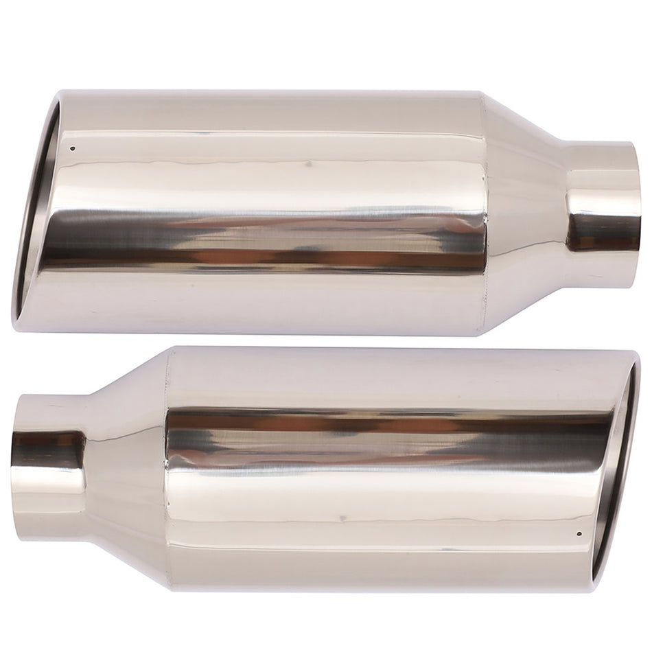 4 inch Inlet 7 inch Outlet 18 inch Length Diesel Stainless Steel Bolt On Exhaust Tip
