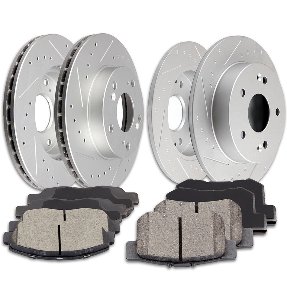 2006-2011 Honda Civic Ceramic Brake Pads And Rotors Front Rear